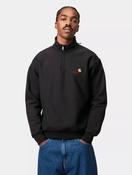 Carhartt WIP Half Zip American Script Sweatshirt in Black image