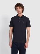 Farah Blanes Slim Fit Organic Cotton Polo Shirt - Navy