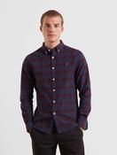 Farah Brewer Slim Fit Check Oxford Shirt in Bordeaux image