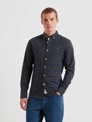 Farah Brewer Slim Fit Check Oxford Shirt in Evergreen image
