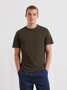 Farah Danny Regular Fit Organic Cotton T-Shirt in Dark Green image
