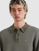 Farah Gateacre Knitted Polo Shirt in Green image