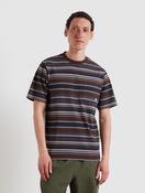 Farah Griffin Stripe T-Shirt in Dark Brown image