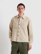 Farah Sawyer Cord Overshirt in Putty image