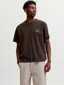 Jack &amp; Jones Alamanco Back Print T-Shirt in Dark Brown