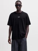 Jack &amp; Jones Club Back Print T-Shirt in Black image