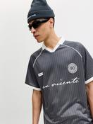 Jack &amp; Jones Eterna Football Polo Shirt in Dark Grey