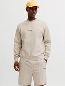 Jack &amp; Jones Soho Printed Logo Sweatshirt in Beige
