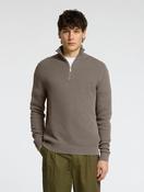 Selected Dane Half-Zip Jumper in Light Brown image