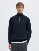 Selected Dane Half-Zip Jumper in Navy