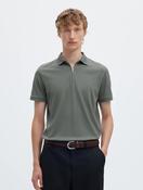 Selected Fave Zip Polo Shirt in Agave Green image