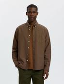 Selected Rick Oxford Shirt in Dark Brown