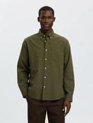Selected Rick Oxford Shirt in Dark Green