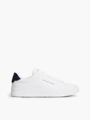 Tommy Hilfiger Logo Court Trainers With Leather in White image