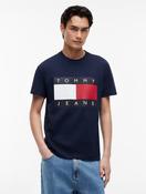 Tommy Jeans Flag Badge T-Shirt in Navy image