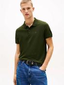 Tommy Jeans Flag Slim Fit Pique Polo Shirt - Dark Green