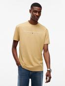 Tommy Jeans Linear Logo Jersey T-Shirt in Sand image