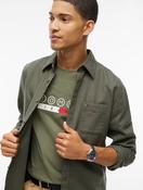 Tommy Jeans Regular Fit Flannel Shirt in Khaki image