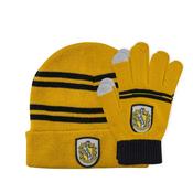 HARRY POTTER HUFFLEPUFF KIDS BEANIE HAT &amp;amp; GLOVE SET image