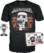 Star Wars #296 Silver Stormtrooper with Small T Shirt Funko Pop And Tshirt