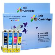 COMPATIBLE EPSON INK CARTRIDGES T1631/32/33/34 BK/C/M/Y *4 MULTIPACK image