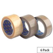 Sellotape Buff Case Sealing 50mm x 66m Packing Tape (6 Pack)