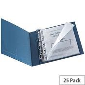 Q-Connect Punched Pocket Polypropylene A4 Glossy Top/Left Side-Opening Pack of 25 KF00714 image