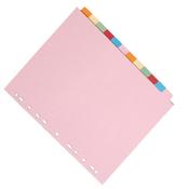 12-Part Subject Divider A4 Multipunched Assorted Colour Q-Connect KF01515 image
