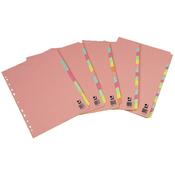 Extra Wide Subject Divider Multi-Punched A4 10-Part Assorted Colours Q-Connect image