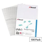 Rexel Budget Pocket A4 Clear Pack 100 11000 image