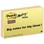 Post-it Super Sticky Meeting Notes 45 Sheets Pads 149x98.4mm Bright Colours Pack 4 image