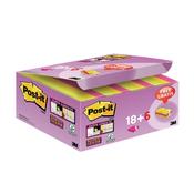 Post-it Super Sticky Notes 47.6 x 47.6mm Assorted Pack of 18 + 6 Free 622- P24SSCOL image