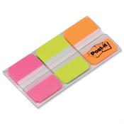 Post-it Strong Index Assorted Pink Green and Orange 25mm Pack 66