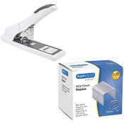 Rapesco ECO HD-140 Stapler White FOC Rapesco 923 Series Staples Pack of 4000 12mm HT810927 image