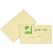 Q Connect Quick Note Repositionable Pad 76x127mm Yellow Pack 12 image