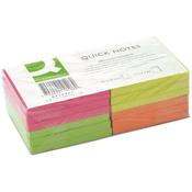 Q-Connect Quick Note Repositionable Pad 75x75mm Assorted Neon image