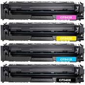 HP 203X (CF540X/CF541X/CF542X/CF543X) High Yield Multi-Pack Compatible Toners (4-PACK) image