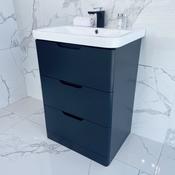 Matt Black Floor Vanity Unit (KY-0022) image