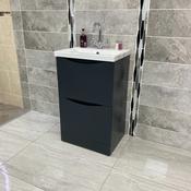 Iona Slim Floor Unit Dark Grey 50CM