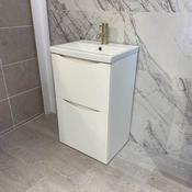 Iona Slim Floor Unit White 50CM
