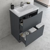 Iona Slim Floor Unit Dark Grey 60CM