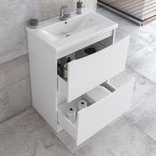 Iona Slim Floor Unit White 60CM