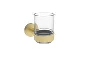 Melbourne Brushed Brass Tumbler &amp;amp; Holder image