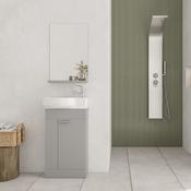 Minimo Cool Grey Cloakroom Unit