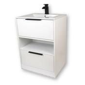Prague Matt White Floor Cabinet &amp;amp; Basin image