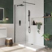 Matt Black Profile Kit for Wet Room Glass