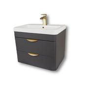 Ferrovia Matt Grey Wall Cabinet &amp;amp; Basin image