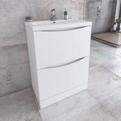 Iona Slim Floor Unit White 80CM