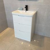 Gloss White Floor Vanity Unit (KY-0022)