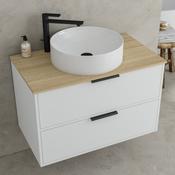 Valentia Wall Unit 80 cm w/counter top - White